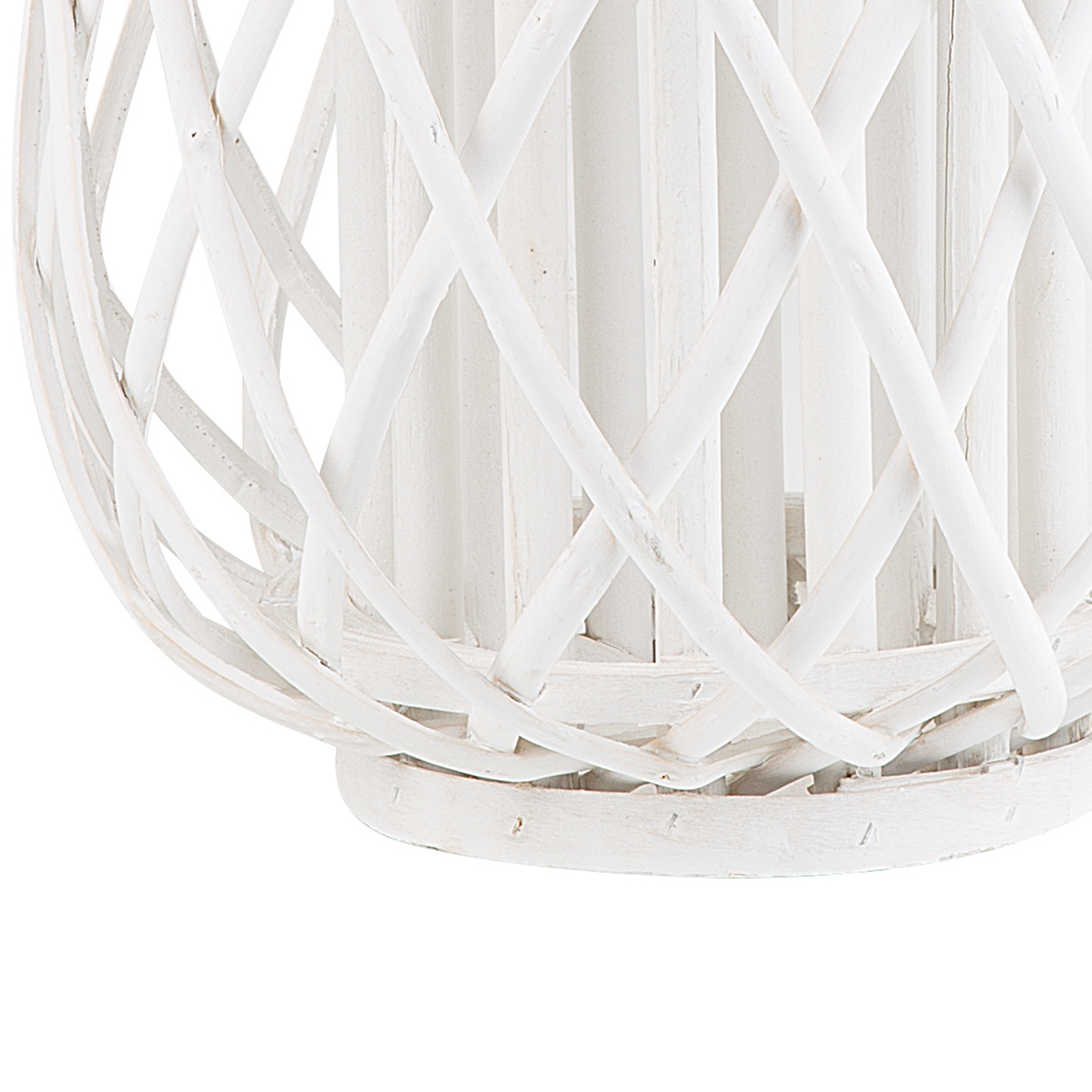 Laterne MAURITIUS Holz 30 cm Weiss