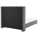 Bett mit Lattenrost Samtstoff LUBBON 180 x 200 cm Grau