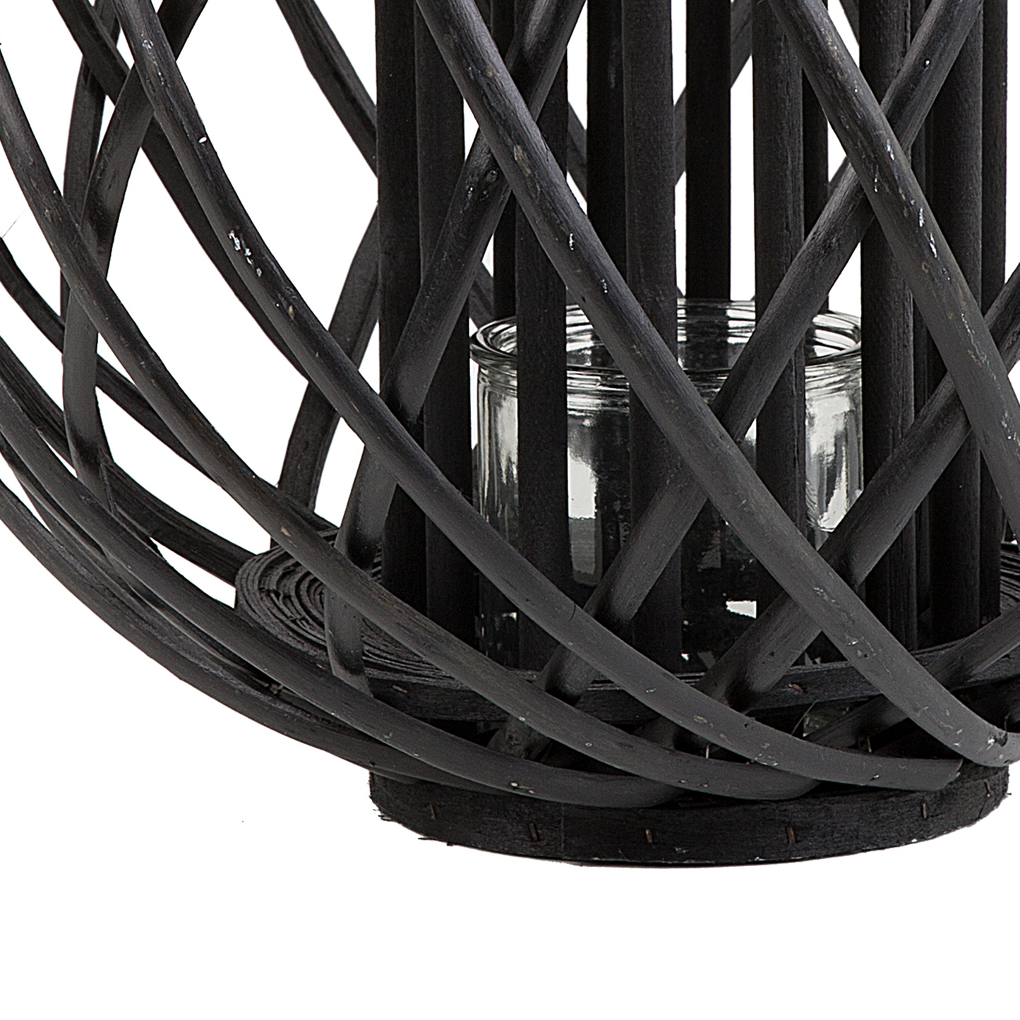 Laterne SAMOA Holz 41 cm Schwarz