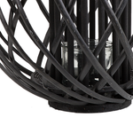 Laterne SAMOA Holz 41 cm Schwarz