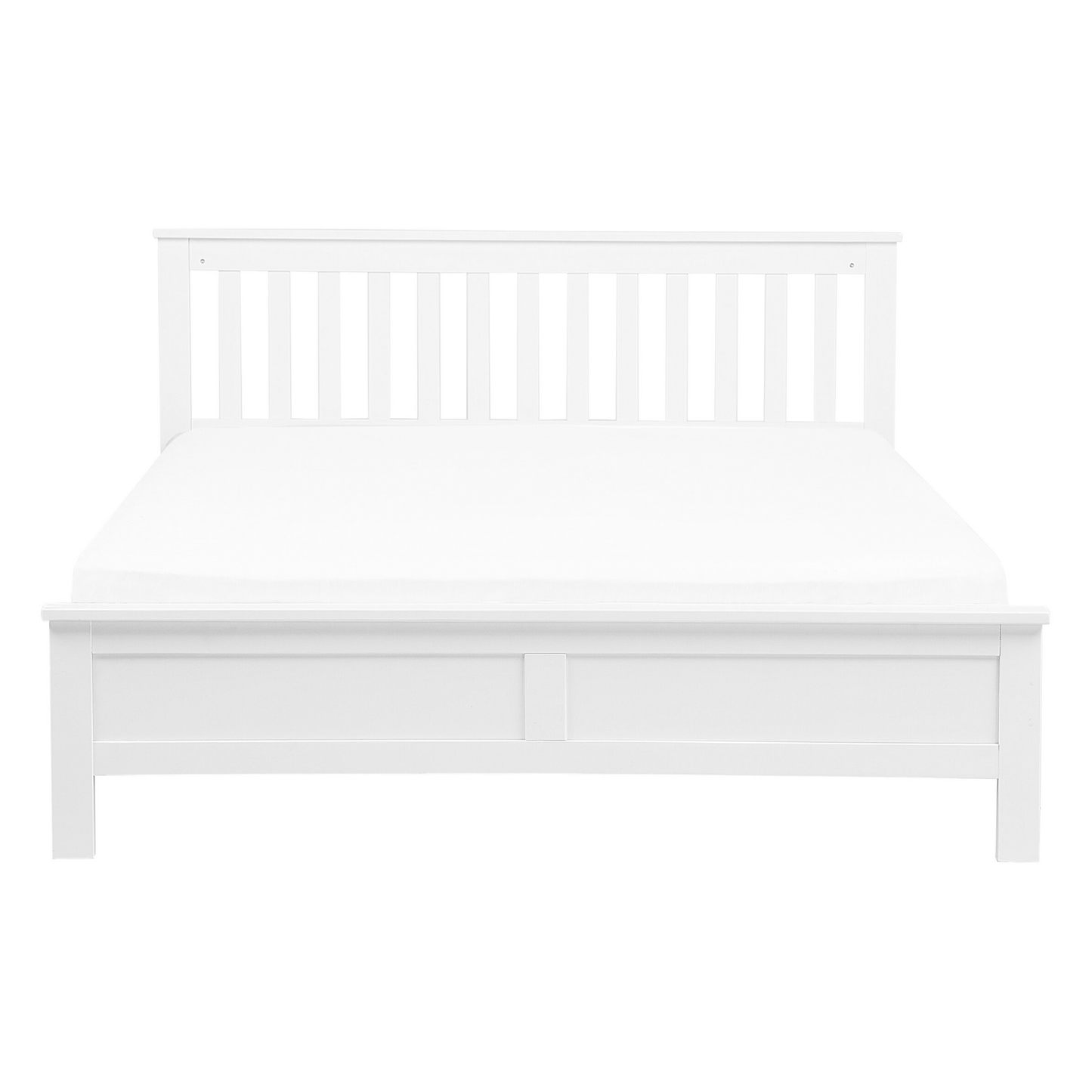 Bett mit Lattenrost Kiefernholz MAYENNE 140 x 200 cm Weiss