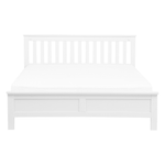 Bett mit Lattenrost Kiefernholz MAYENNE 140 x 200 cm Weiss