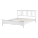 Bett mit Lattenrost Kiefernholz MAYENNE 140 x 200 cm Weiss