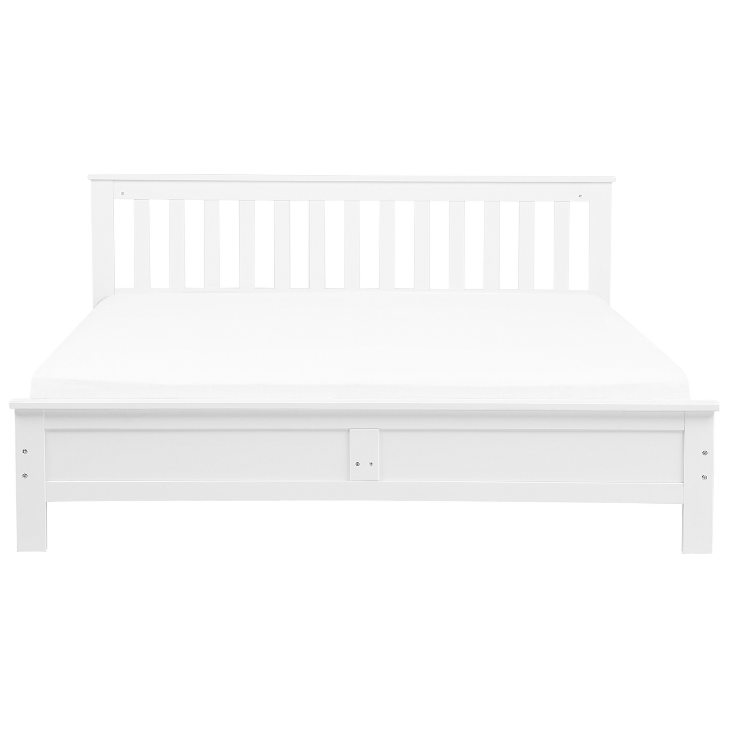 Bett mit Lattenrost Kiefernholz MAYENNE 180 x 200 cm Weiss