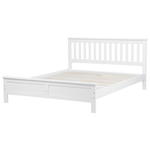 Bett mit Lattenrost Kiefernholz MAYENNE 180 x 200 cm Weiss