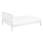 Bett mit Lattenrost Kiefernholz TANNAY 140 x 200 cm Weiss