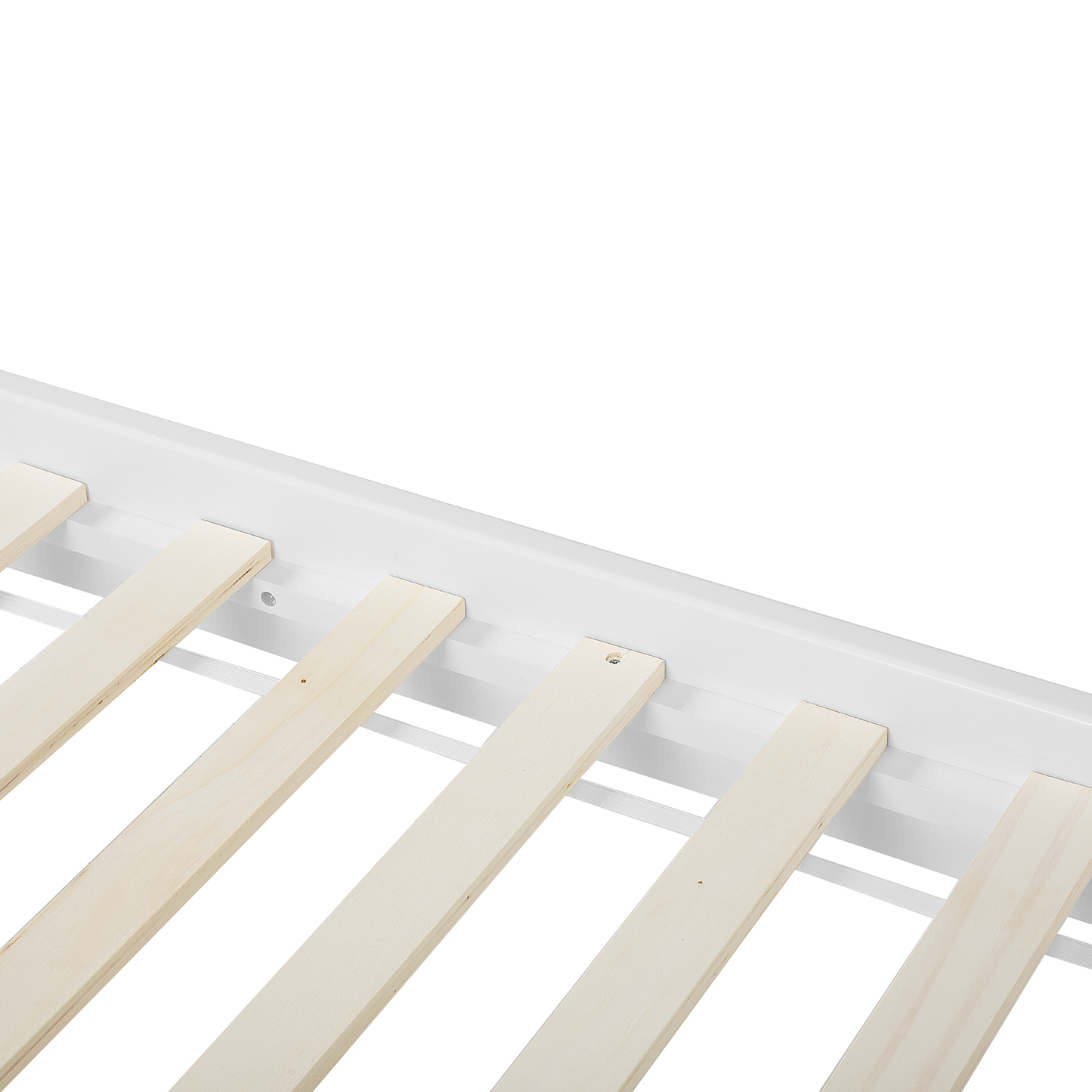 Bett mit Lattenrost Kiefernholz TANNAY 140 x 200 cm Weiss