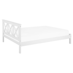 Bett mit Lattenrost Kiefernholz TANNAY 160 x 200 cm Weiss