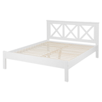Bett mit Lattenrost Kiefernholz TANNAY 160 x 200 cm Weiss