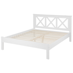 Bett mit Lattenrost Kiefernholz TANNAY 180 x 200 cm Weiss