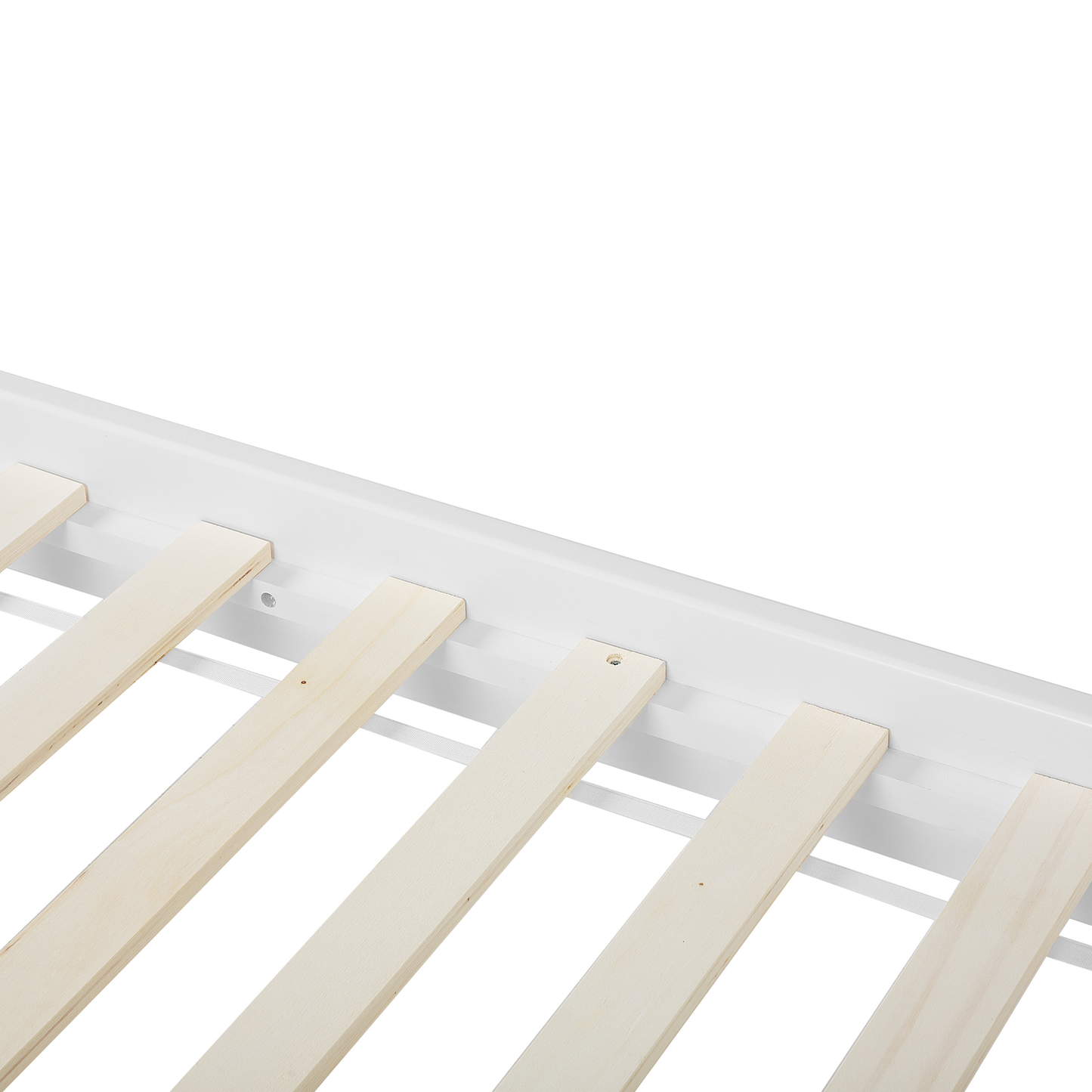 Bett mit Lattenrost Kiefernholz TANNAY 180 x 200 cm Weiss