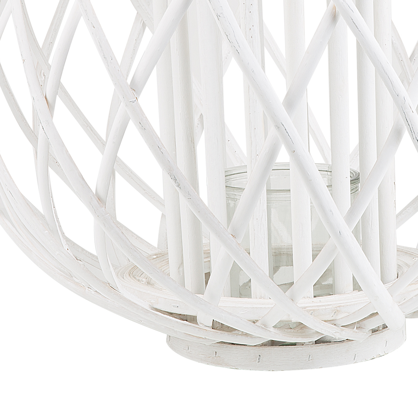 Laterne SAMOA Holz 41 cm Weiss