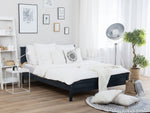 Bett mit Lattenrost Kiefernholz OLIVET 140 x 200 cm Dunkelblau