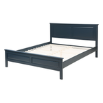 Bett mit Lattenrost Kiefernholz OLIVET 140 x 200 cm Dunkelblau