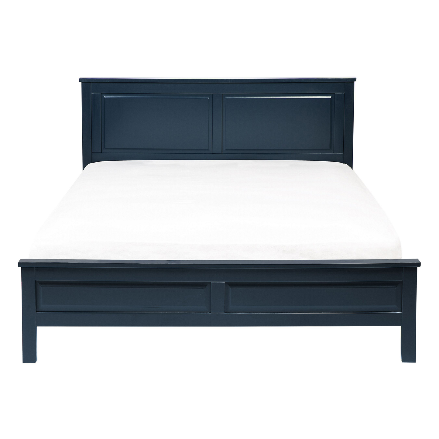 Bett mit Lattenrost Kiefernholz OLIVET 140 x 200 cm Dunkelblau