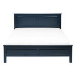 Bett mit Lattenrost Kiefernholz OLIVET 140 x 200 cm Dunkelblau