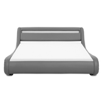 Bett Kunstleder grau 140 x 200 cm mit LED-Beleuchtung AVIGNON