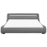 Bett Kunstleder grau 180 x 200 cm mit LED-Beleuchtung AVIGNON