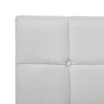 Boxspringbett Stoff ADMIRAL 90 x 200 cm Hellgrau