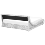 Bett Samtstoff Silber 180 x 200 cm mit LED-Beleuchtung AVIGNON