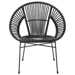 Esszimmerstuhl SARITA Rattan Schwarz