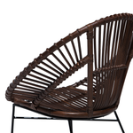 Esszimmerstuhl SARITA Rattan Dunkelbraun