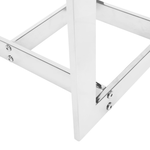 Beistelltisch Glas / Edelstahl silber quadratisch 40 x 40 cm CRYSTAL