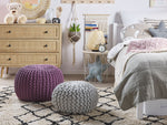 Pouf lila ⌀ 50 cm CONRAD
