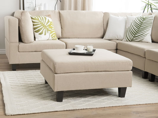 Ottomane FEVIK Stoff Beige