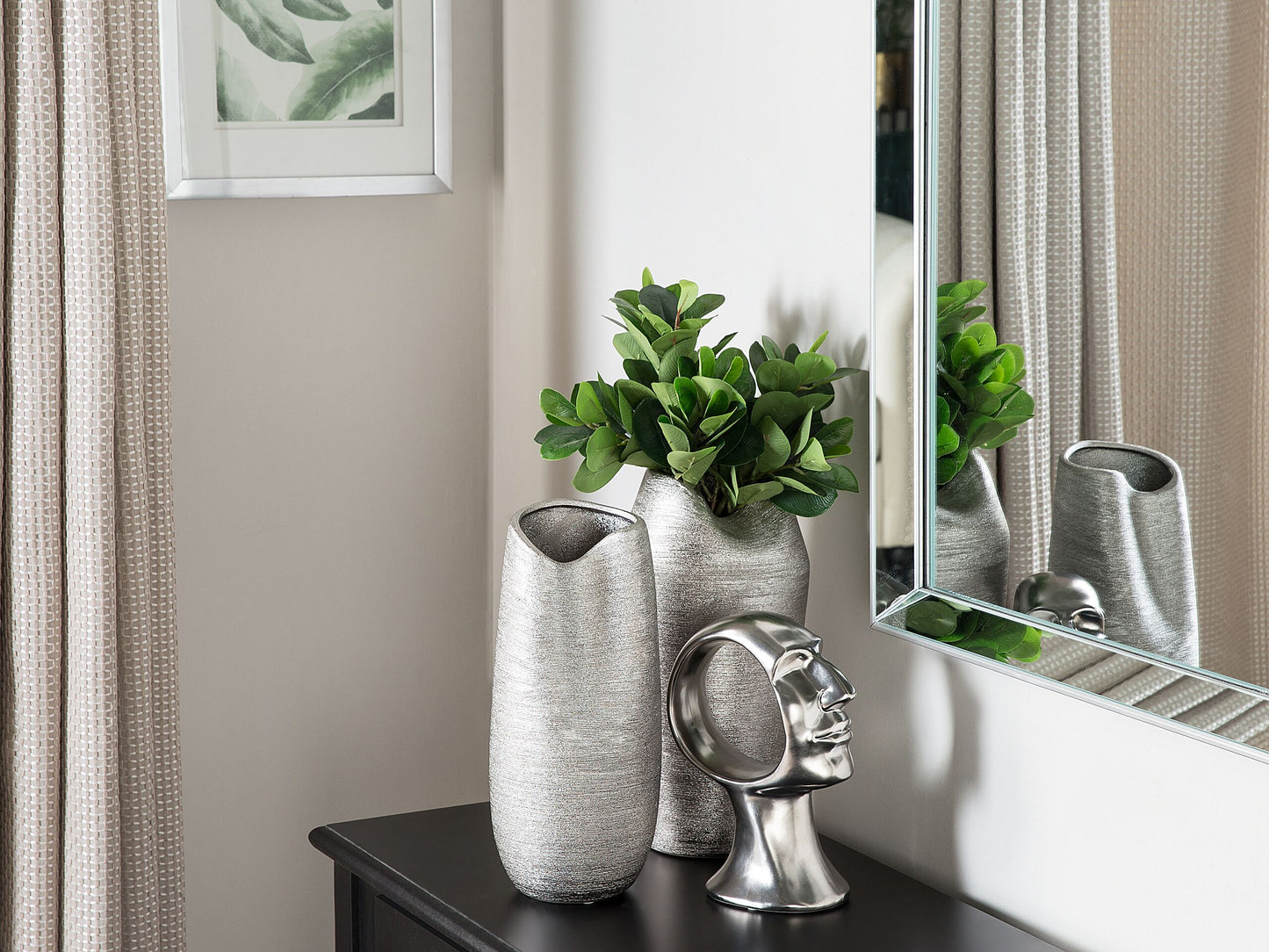 Dekofigur Keramik Silber TAXILA