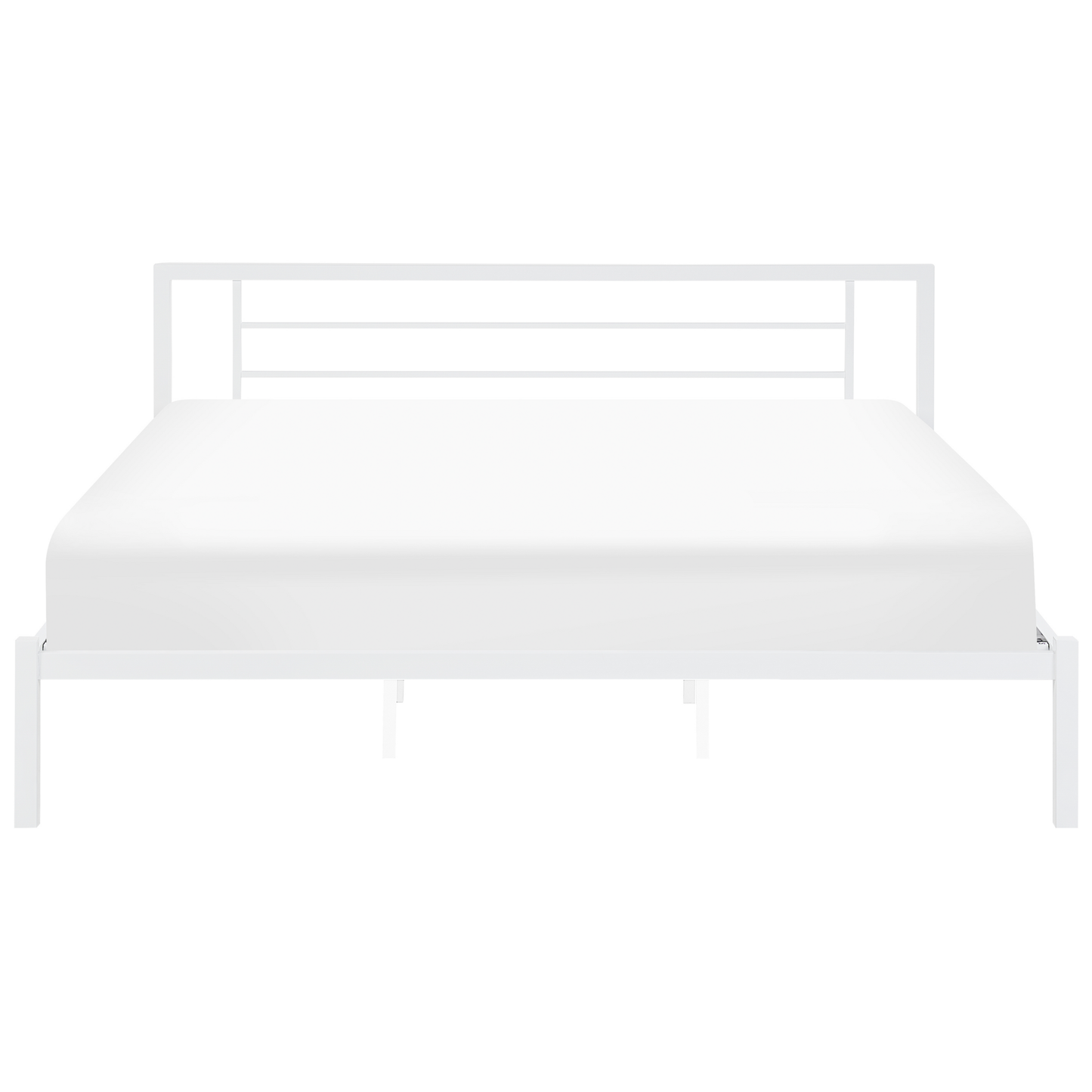 Bett mit Lattenrost Metall CUSSET 180 x 200 cm Weiss