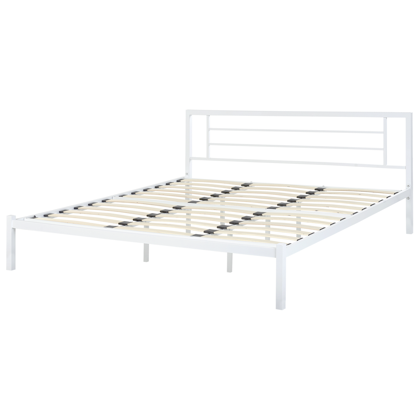 Bett mit Lattenrost Metall CUSSET 180 x 200 cm Weiss