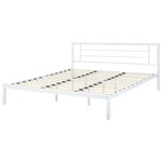 Bett mit Lattenrost Metall CUSSET 180 x 200 cm Weiss