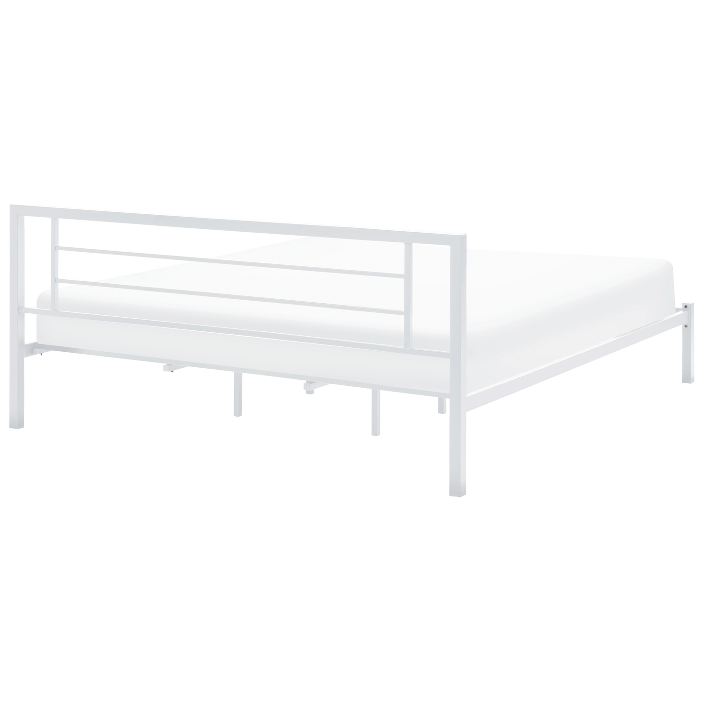 Bett mit Lattenrost Metall CUSSET 180 x 200 cm Weiss