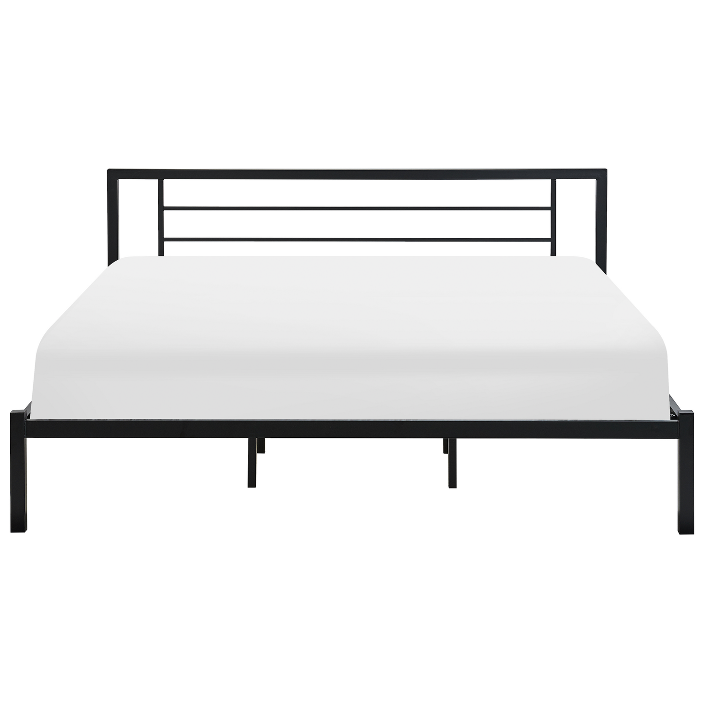 Bett mit Lattenrost Metall CUSSET 180 x 200 cm Schwarz