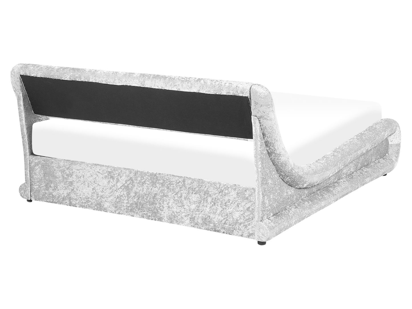 Bett Samtstoff Silber 160 x 200 cm AVIGNON
