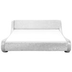 Bett Samtstoff Silber 180 x 200 cm AVIGNON