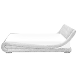 Bett Samtstoff Silber 180 x 200 cm AVIGNON