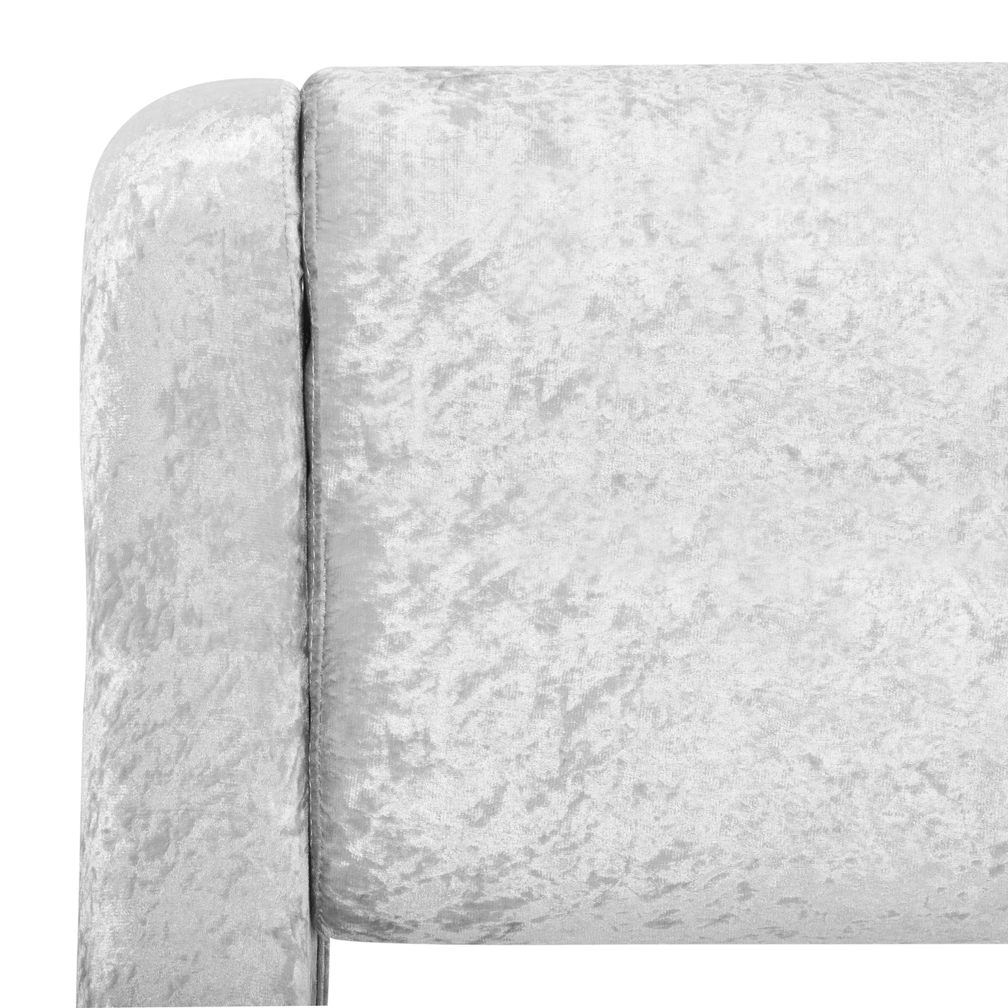 Bett Samtstoff Silber 180 x 200 cm AVIGNON