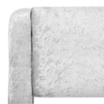 Bett Samtstoff Silber 160 x 200 cm AVIGNON