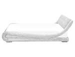 Bett Samtstoff Silber 160 x 200 cm AVIGNON