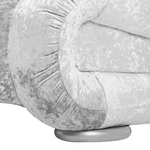 Bett Samtstoff Silber 180 x 200 cm AVIGNON