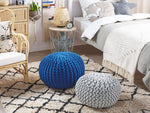 Pouf blau ⌀ 50 cm CONRAD