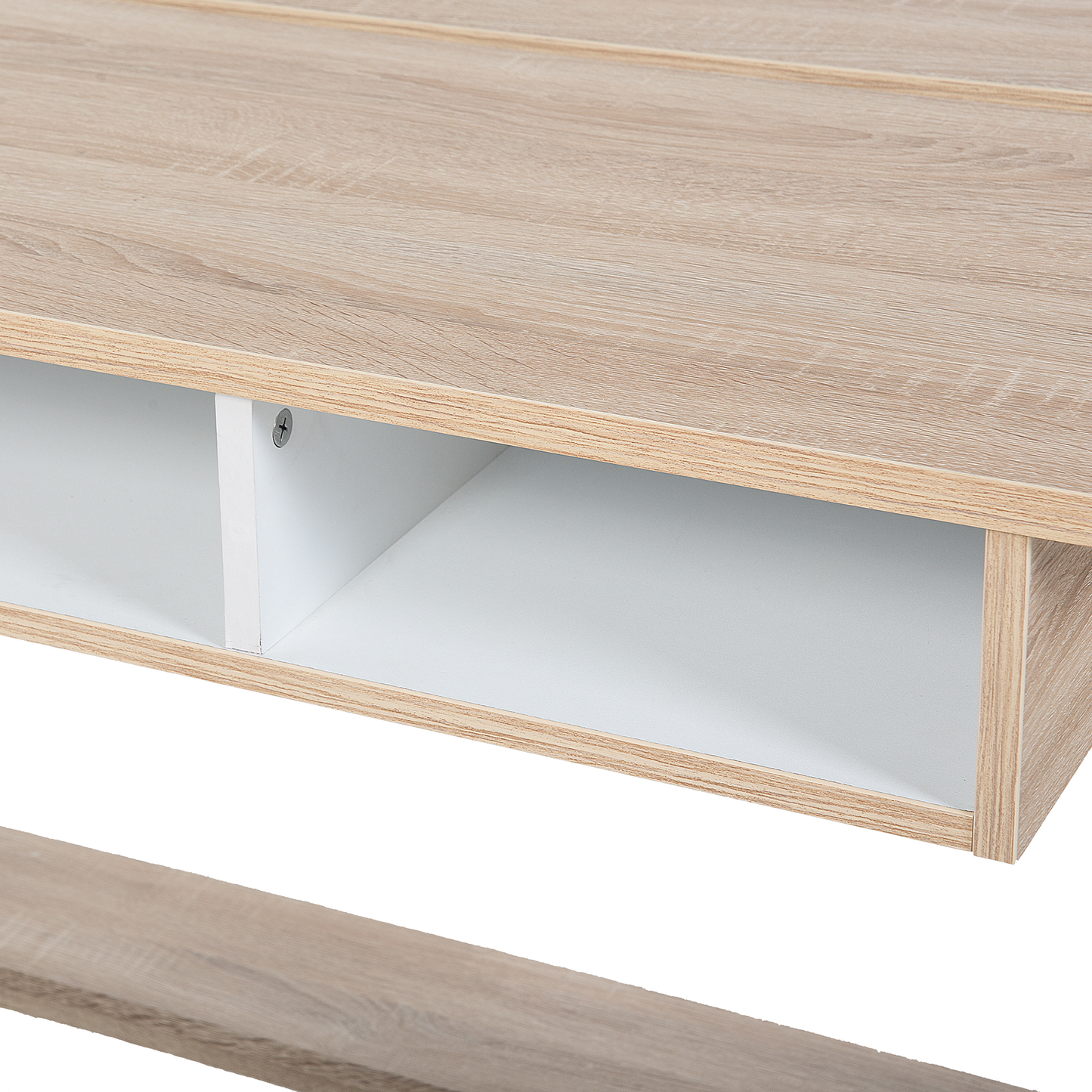 Schreibtisch heller Holzfarbton / weiss 110 x 60 cm JACKSON