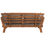 Gartenbank mit Auflage PORTICI 210 cm Eukalyptusholz Hellbraun / Taupe