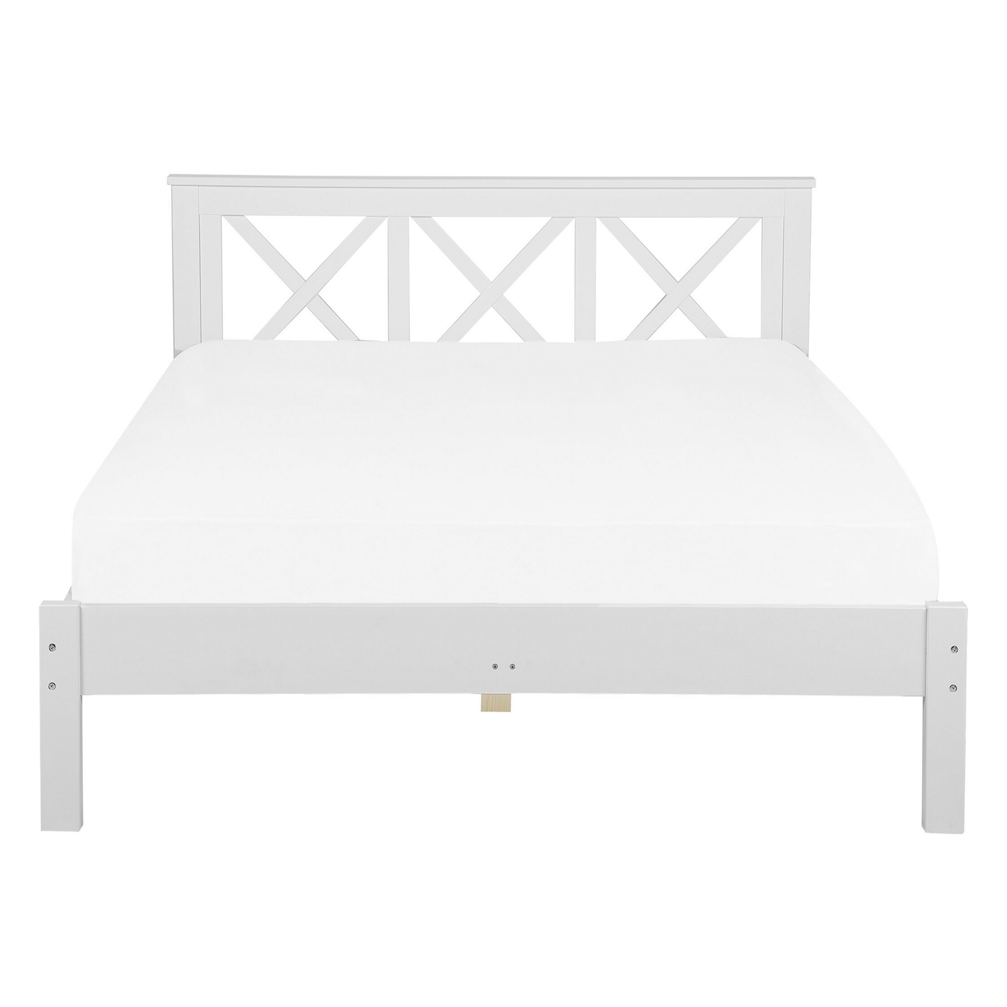 Bett mit Lattenrost Kiefernholz TANNAY 140 x 200 cm Weiss