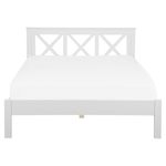 Bett mit Lattenrost Kiefernholz TANNAY 160 x 200 cm Weiss