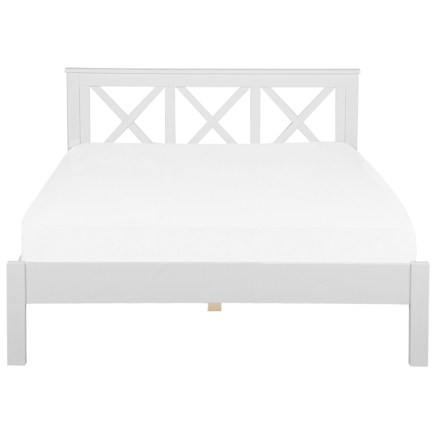 Bett mit Lattenrost Kiefernholz TANNAY 180 x 200 cm Weiss