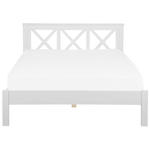 Bett mit Lattenrost Kiefernholz TANNAY 180 x 200 cm Weiss