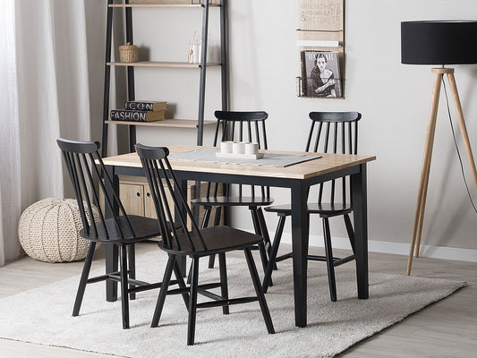 Esstisch HOUSTON Braun / Schwarz 120 cm 75 cm Holz